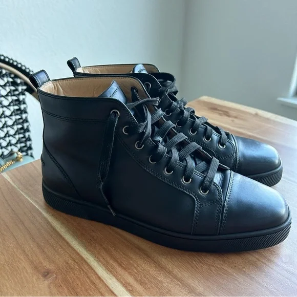 Christian Louboutin Black and Red Sneakers - Picture 5 of 11